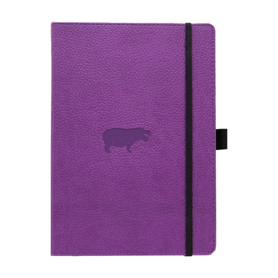 Dingbats Wildlife A5+ Purple Hippo Notebook