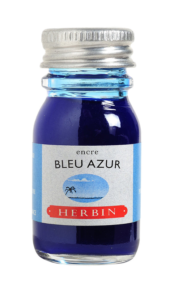 Flacon d'encre Herbin 10ml Bleu azur