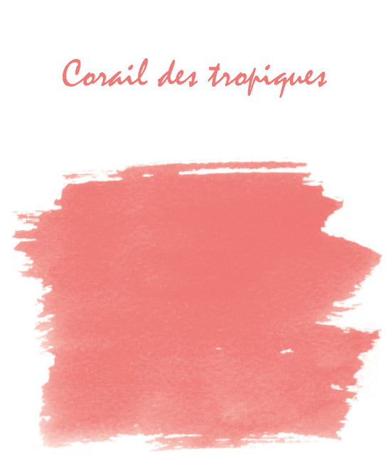 Echantillon d'encre Herbin Corail des tropiques