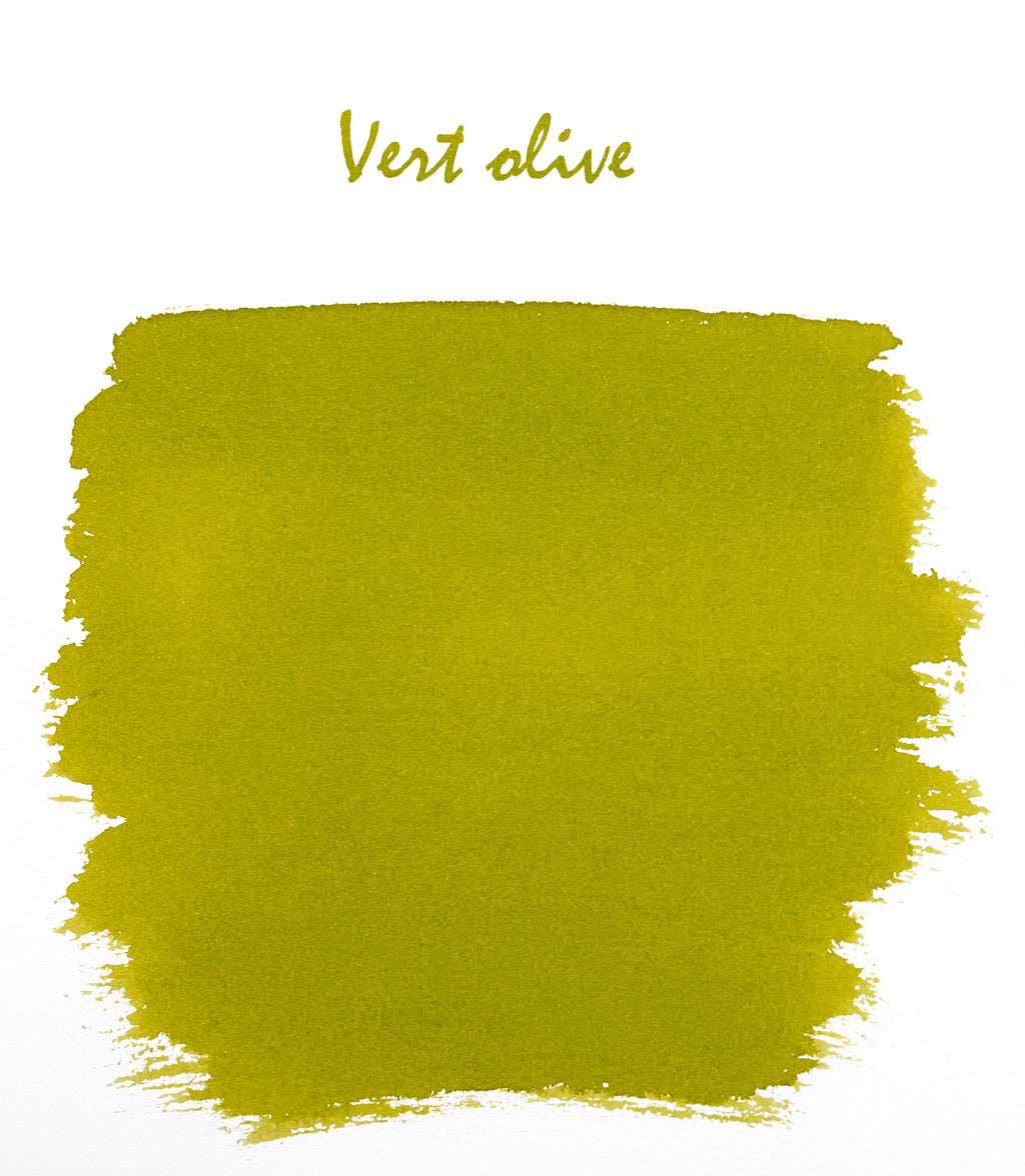 Echantillon d'encre Herbin Vert olive